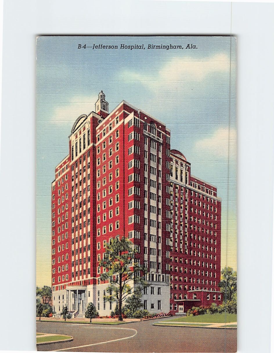 Postcard Jefferson Hospital Birmingham Alabama USA