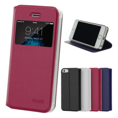 Flip Case iPhone 5 5S SE Magnet Fenster Cover Aufstellbar Ständer Hülle Folie