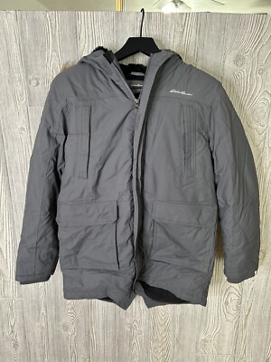 EDDIE BAUER WINTER DOWN JACKET KIDS GIRLS Large (14) Gray Puffer Coat
