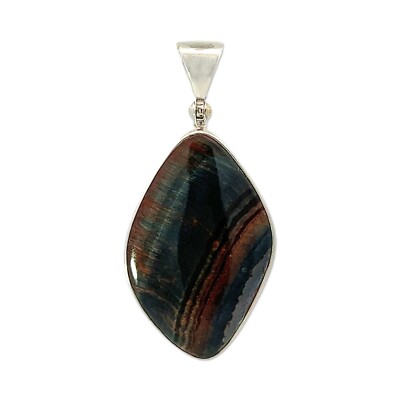 Starborn Tiger Iron Stone Pendant Necklace (22'')
