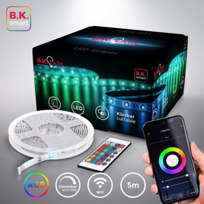 WiFi LED Band 5m Streifen Smart Home APP Lichtleiste RGB dimmbar Stripe 230V SMD