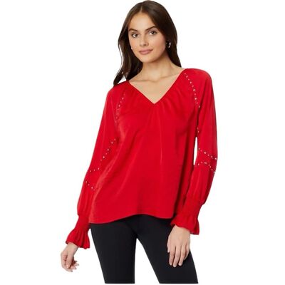 New Vince Camuto Mood Indigo Ultra Red Top Size XS