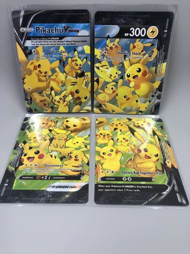 Pikachu V-Union - SWSH139-142 - Pokemon TCG: Celebrations Promo 4 Card Set