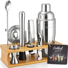 Bartender Kit Cocktail Shaker Set With Stand Bar Tool Bar Set For Drin