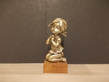 Zinnfigur M&auml;dchen auf den Knien, Sammelfigur Handarbeit  - Pewter figur