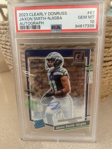 2023 Panini Clearly Donruss Jaxon Smith-Njigba #67 Autographs (AU, RC) Psa 10