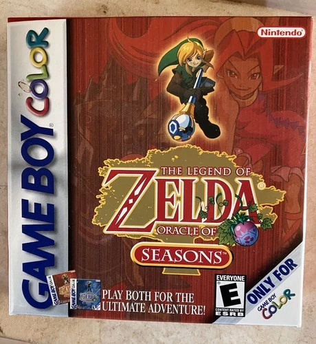 Zelda Oracle of Seasons Nintendo Gameboy Color, Cartridge And Box, No Manual