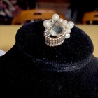 Faux Pearl Medal Ball & Glass Ball Strechable Ring Size 7 and Up Jewelry  — photo 5