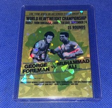 George Foreman Muhammad Ali Custom Throwback Boxing Poster Refractor Holo Card