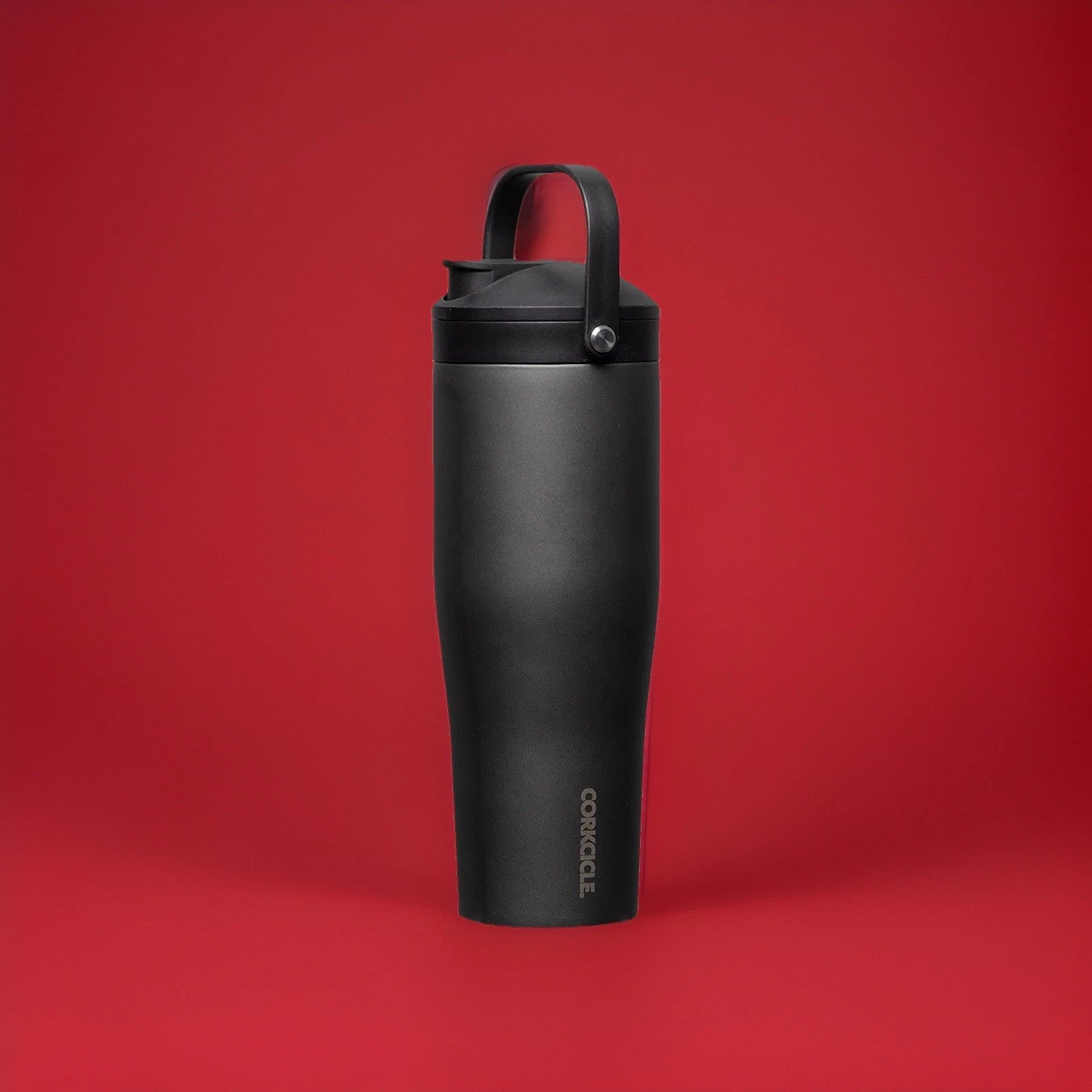 Corkcicle Protein Shaker 30oz Matte Black Insulated Shaker Bottle Go Cup XL NIB