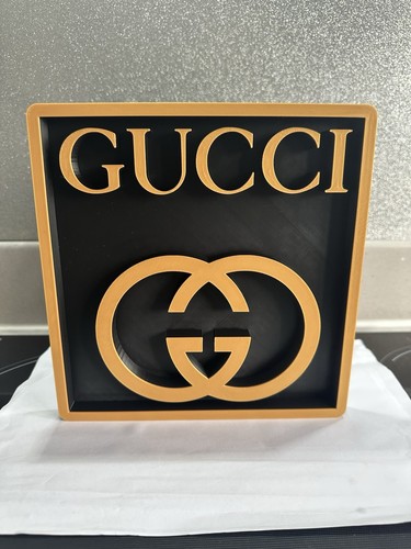 Decorative Designer GG Gucci logo Sign Display two colour choice Mancave - Picture 3 of 7