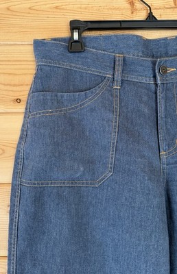 Patagonia Women's Size 12 Blue Rhythm Hemp Denim Wide Leg Jeans