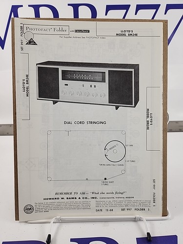 Manual de piezas de servicio de reparación Sams Photofact para Lloyd's modelo 8M34E - Imagen 2 de 2
