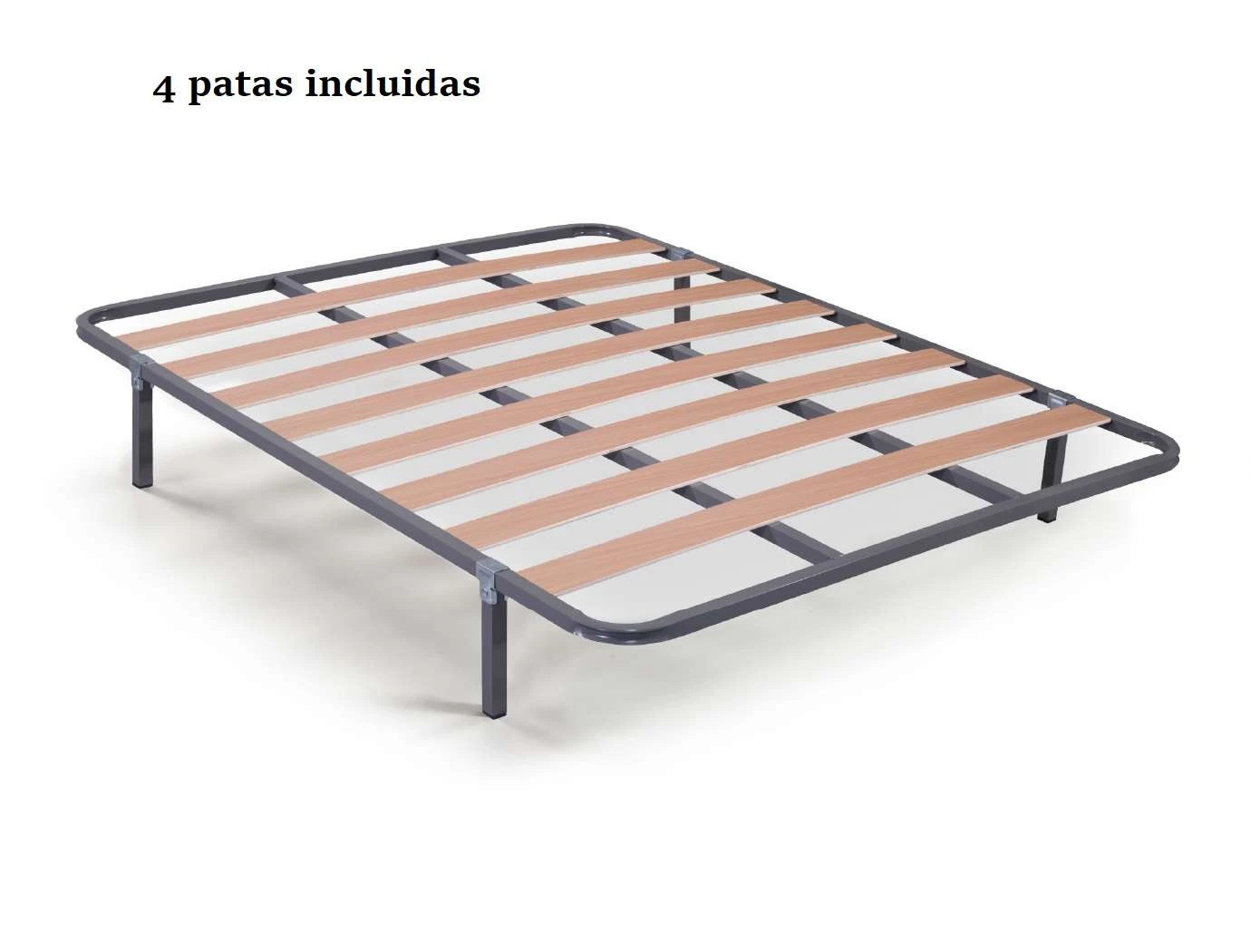 Somier Lorena multiláminas con 4 patas de 150x190.