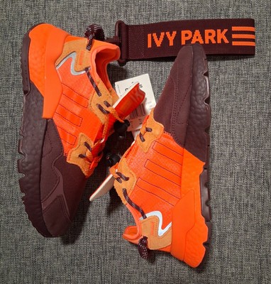 Adidas Ivy Park Nite Jogger Shoes Maroon Solar Orange Mens 7 FX5138