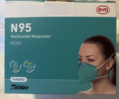 NEW Box Of 20 N95 Face Mask Particulate Respirator 95% Filter Efficiency