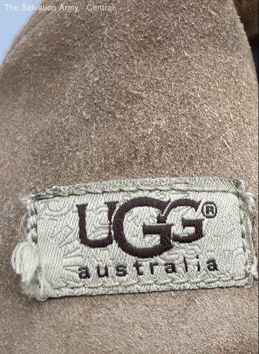 UGG Womens Bailey Button Triplet Brown Suede Mid-Calf Snow Boots Size 10 - Picture 6 of 6