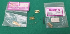 3 x pary HOBBY'S Rękodzieło Miniaturowe 14 mm Mosiężne zawiasy i niektóre śruby