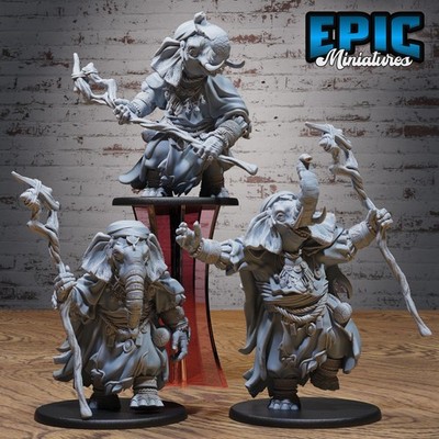 Elephant Folk Druide - Beastly Champions Set von Epic Miniatures | 28mm Animal Folk