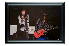 Aerosmith Steven Tyler Guns N Roses Slash Signed 24x36 Framed Canvas ACOA