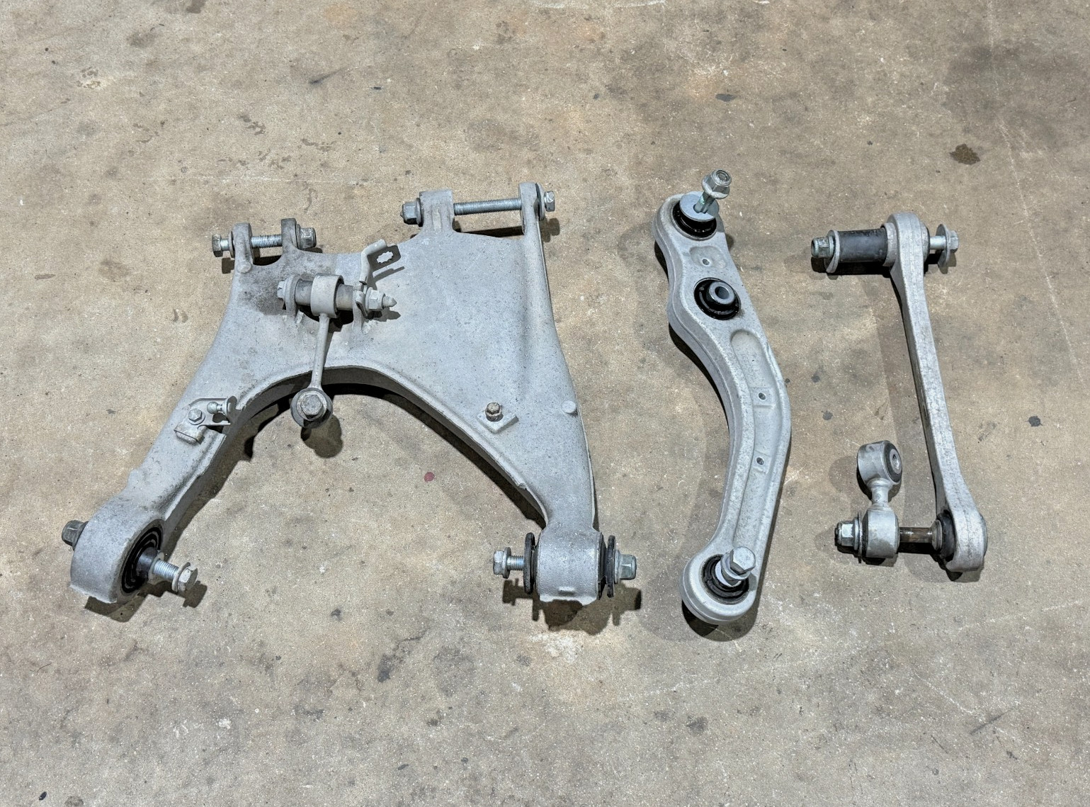 06-12 Bentley Continental Flying Spur Rear Left Upper Lower Control Arm Set PO43