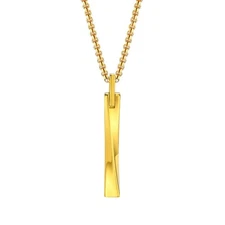 Vnox Geometric Mobius Bar Pendant Necklaces for Men Anti Scratch Tugnsten