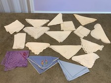 Vtg. Handkerchiefs Lot Of 17 Some Spots