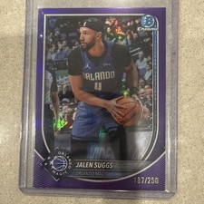 Jalen Suggs Purple Chrome Refractor /250 | 2025-26 Bowman Basketball Magic