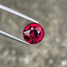 5.08 Carats Natural Red Garnet Round Cut From Tanzania