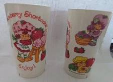 Vintage Strawberry Shortcake Plastic Cups 1980 American Greetings Corp