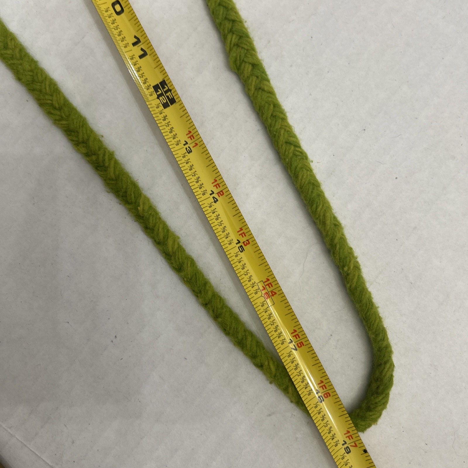 Handmade Green Wool Pouch With String Closure - image 12