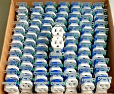 80 NEW Eaton 270W White 15A Duplex Outlet Receptacles 5-15R 125V LOT Made in USA