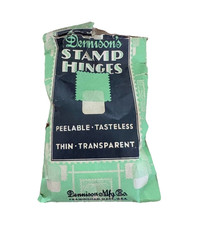 Vintage Opened Dennison Stamp Hinges Peelable Tasteless Thin Transparent