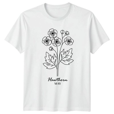 Weißdorn Mai Damen T-Shirt Weißdorn Geburt Blume Geburtstag Geschenk für Sie