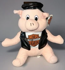 VINTAGE 1998 HARLEY DAVIDSON Plush PIG Animal with TAGS PLAY BY PLAY