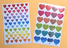 Love, Heart, Valentine's Day Sticker Sheet Lot Of 2