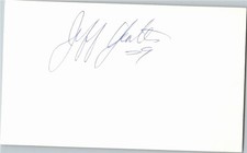 1970's -Jeff Yeates- Signed/Autograph/Auto Index Card Atlanta Falcons NFL
