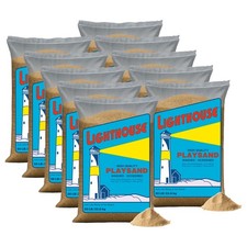 US Silica 10 Pack Lighthouse Comfortable Play Sand for Sand Tables, Beige, 50 Lb