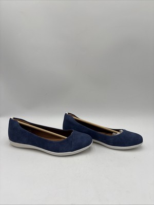 NWOB Eurosoft Women s Manila Flats Navy Nubuck Size 6.5/37.5
