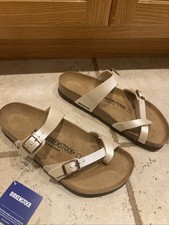 Birkenstock Mayari BF Graceful Pearl White Sandals Slides Shoes EU40 US9 REGULAR