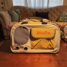 Kitty Tag Foldable Cat Carrying Bag Pet Carrier Travel Bag