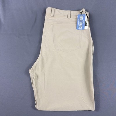 Donald Ross Golf Pants Thistle 38 x 32 Khaki Polyester Spandex NWT MSRP $165
