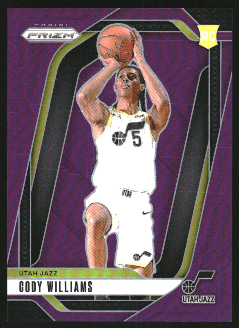 2024-25 Panini Prizm Prizms Purple #232 Cody Williams RC Rookie /99