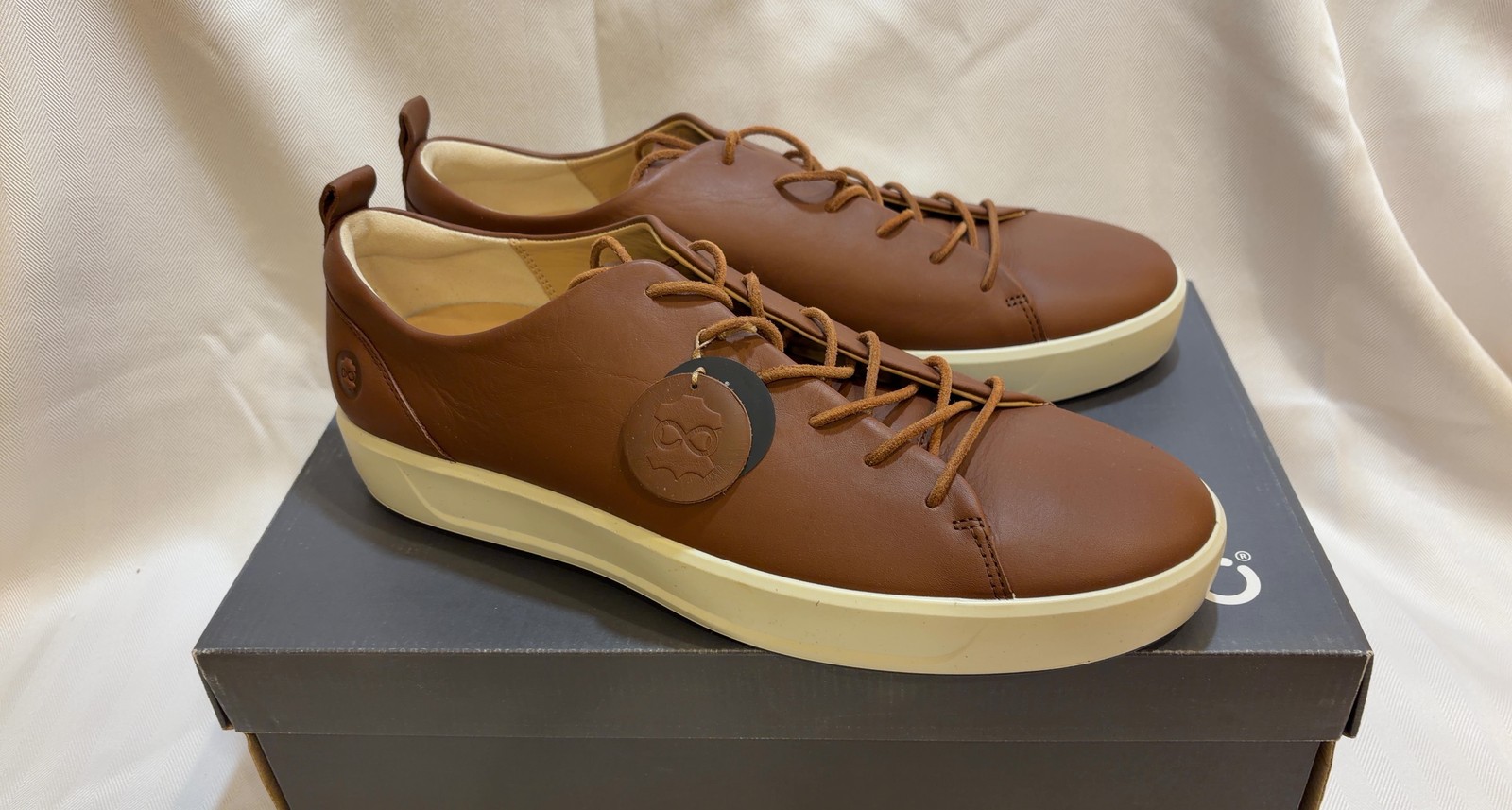 ECCO Soft 8 Men's Sneaker Cinnamon Leather EU 46 US 12