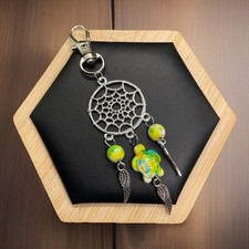 4 Silver-tone Turtle Dream Catcher Purse Clip Keychain New Free Ship B8896