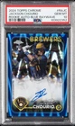 2024 TOPPS CHROME AUTO BLUE RAYWAVE #RAJC JACKSON CHOURIO ROOKIE RC /150 PSA 10