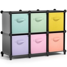 Sorbus 6 Cube Storage Organizer with 6 Fabric Storage Bins