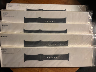 5 apple watch sport bands black 38 mm