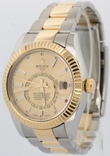 PAPERS Rolex Sky-Dweller CHAMPAGNE 18K Yellow Gold Steel OYSTER 42mm 326933 BOX 3