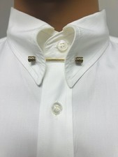 U21031 Gucci White Slim Fit Dress Shirt with Collar Pin Size 42 165 Ma G2U